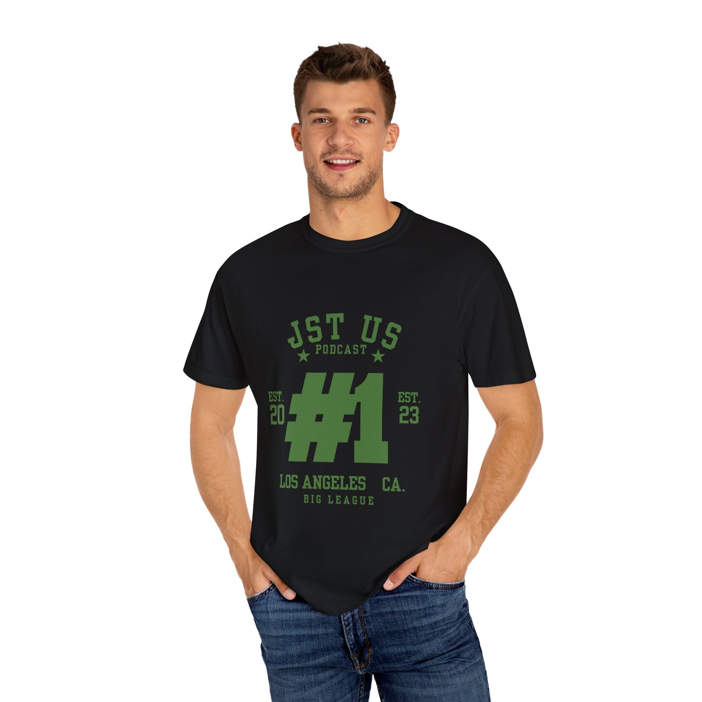 JST US Podcast #1 Unisex T-Shirt, Casual Tee for Fans, Gift for Podcasters, Comfortable Everyday Wear, LA Style Apparel