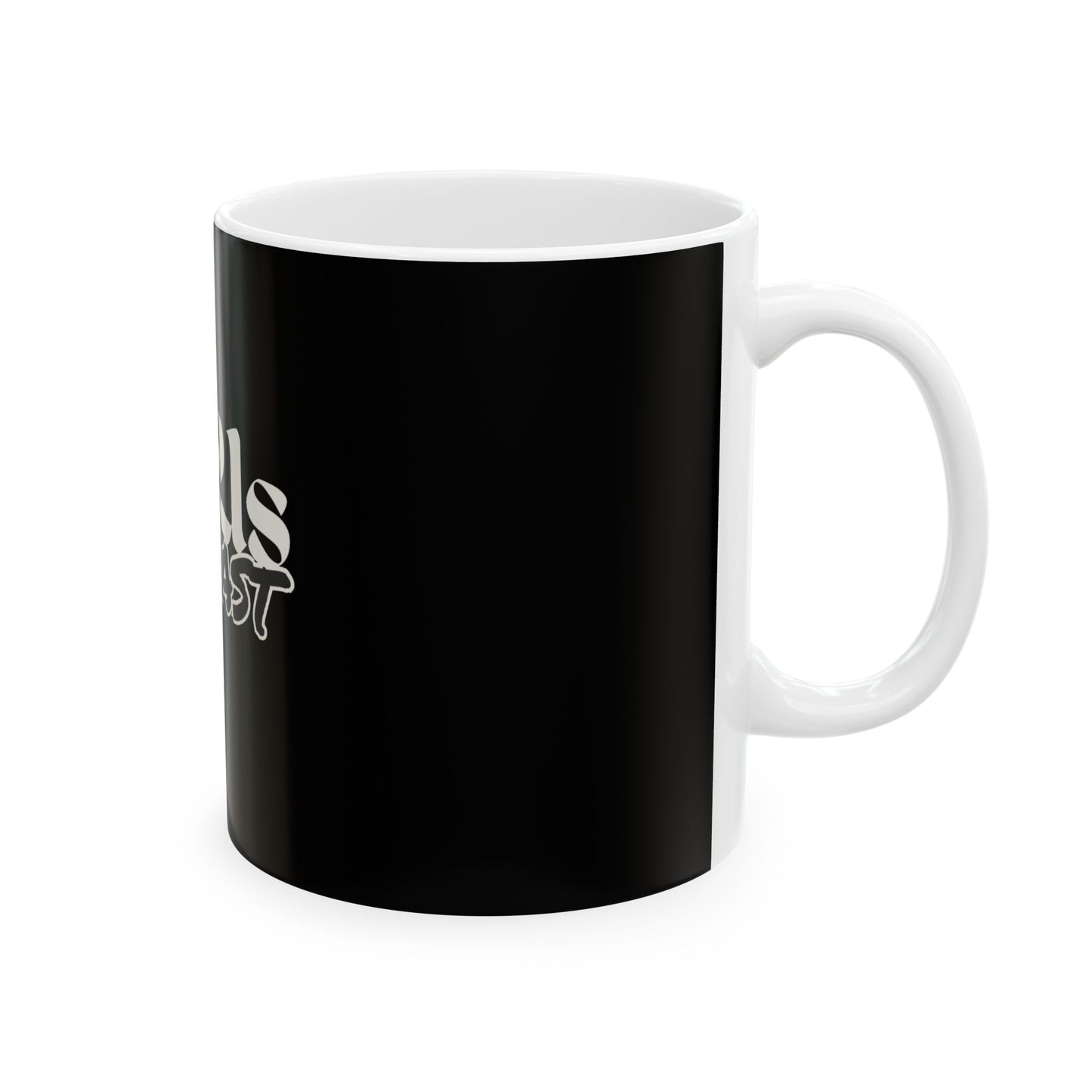 Podcast Ceramic Mug - 1st Us, Coffee Lover Gift, Black & White, Custom Mugs for Fans, Unique Drinkware