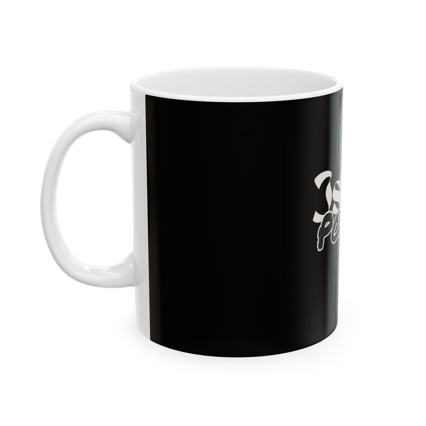 Podcast Ceramic Mug - 1st Us, Coffee Lover Gift, Black & White, Custom Mugs for Fans, Unique Drinkware